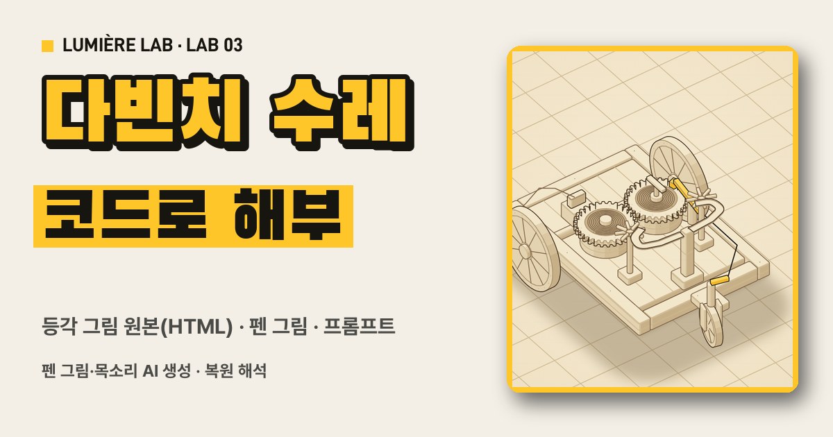 LUMIÈRE LAB 03 — 다빈치 수레, 코드로 해부